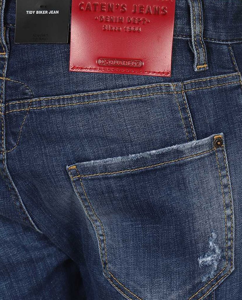 DSQUARED2 - Quần jeans nam phom ôm rách vải Tidy Biker
