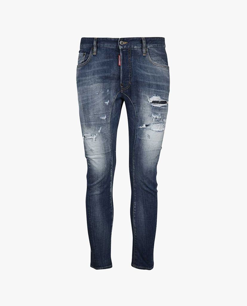 DSQUARED2 - Quần jeans nam phom ôm rách vải Tidy Biker