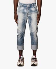 DSQUARED2 - Quần jeans nam phom ôm wash bạc