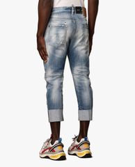 DSQUARED2 - Quần jeans nam phom ôm wash bạc