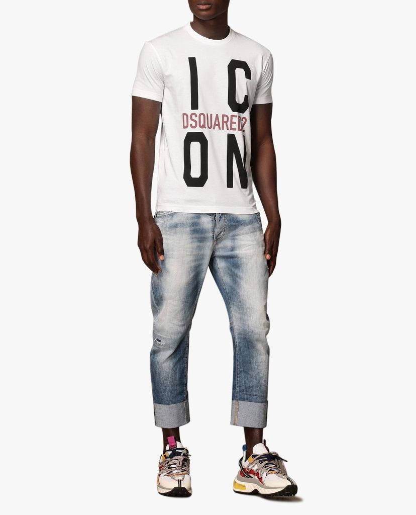 DSQUARED2 - Quần jeans nam phom ôm wash bạc