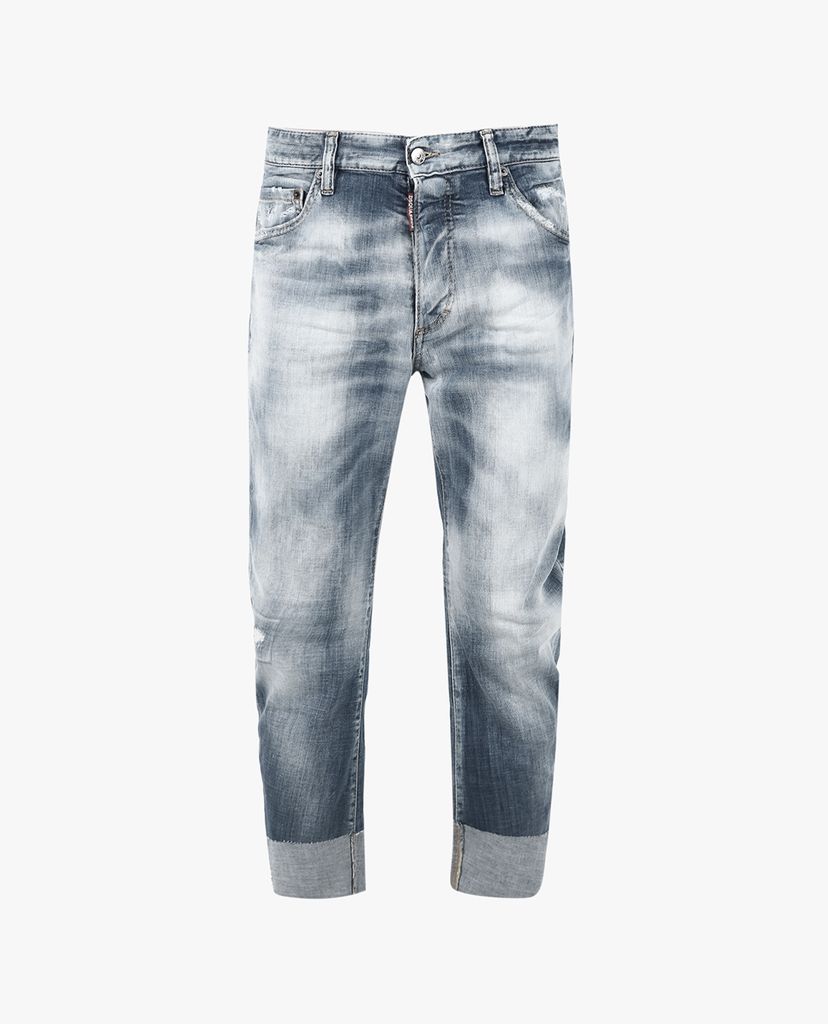 DSQUARED2 - Quần jeans nam phom ôm wash bạc