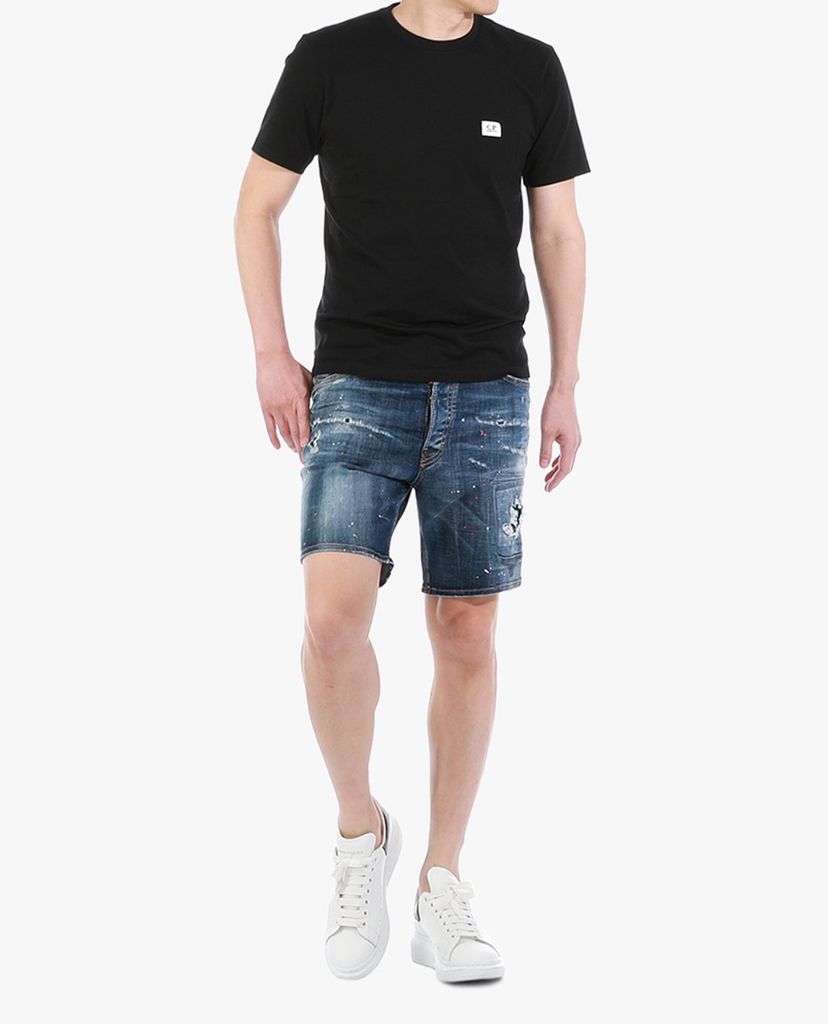 DSQUARED2 - Quần shorts jeans nam denim rách vải thời trang