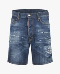 DSQUARED2 - Quần shorts jeans nam denim rách vải thời trang