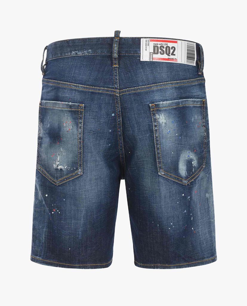 DSQUARED2 - Quần shorts jeans nam denim rách vải thời trang