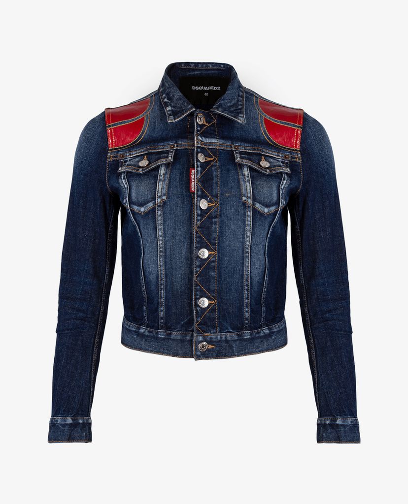 DSQUARED2 - Áo khoác nữ denim cổ điển Shoulder Detail