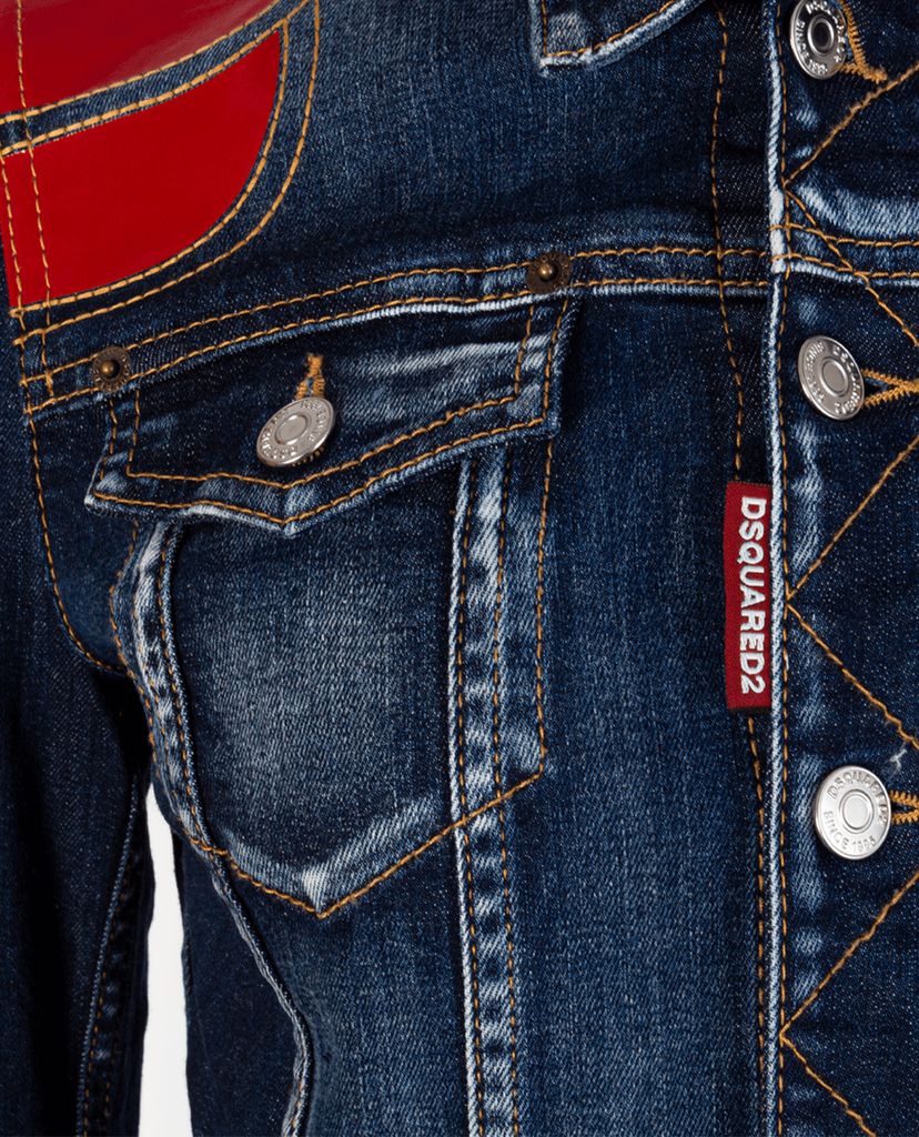 DSQUARED2 - Áo khoác nữ denim cổ điển Shoulder Detail