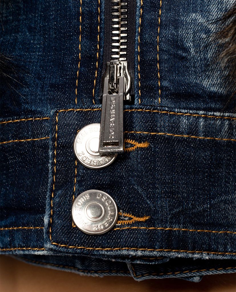 DSQUARED2 - Áo khoác nữ denim Faux Fur