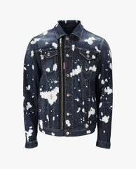 DSQUARED2 - Áo khoác nam denim cổ bẻ tay dài