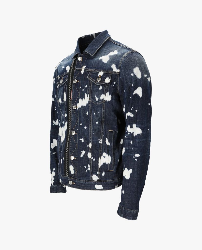 DSQUARED2 - Áo khoác nam denim cổ bẻ tay dài