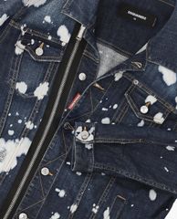 DSQUARED2 - Áo khoác nam denim cổ bẻ tay dài