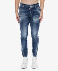 DSQUARED2 - Quần jeans nam denim wash bạc Classic Kenny Twist