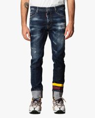 DSQUARED2 - Quần jeans nam wash bạc bụi bặm