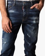 DSQUARED2 - Quần jeans nam wash bạc bụi bặm