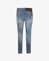 DSQUARED2 - Quần jeans nam denim wash bạc Skater