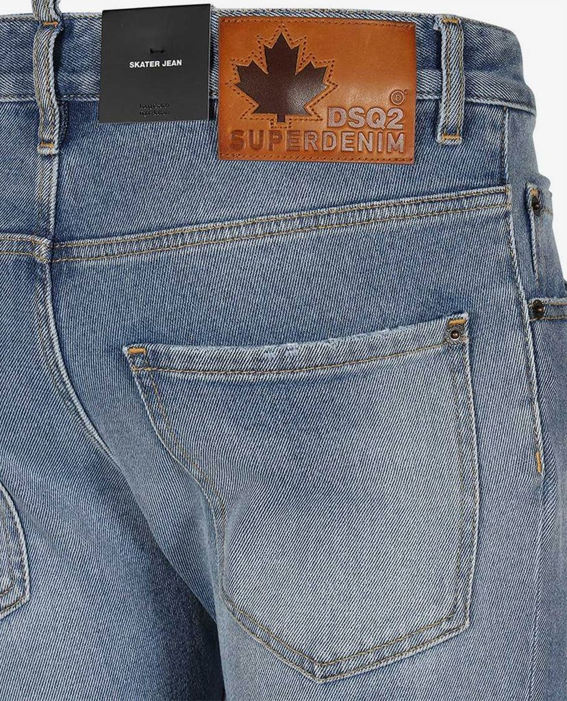 DSQUARED2 - Quần jeans nam denim wash bạc Skater