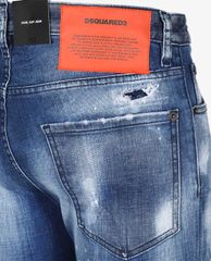 DSQUARED2 - Quần jeans nam ống suông wax bạc Cool Guy