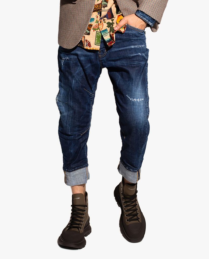 DSQUARED2 - Quần jeans nam xoắn gấu thời trang Combat