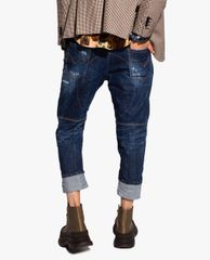 DSQUARED2 - Quần jeans nam xoắn gấu thời trang Combat