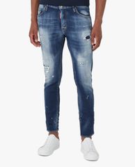 DSQUARED2 - Quần jeans nam denim wash bạc Skater