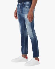 DSQUARED2 - Quần jeans nam denim wash bạc Skater