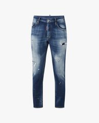 DSQUARED2 - Quần jeans nam denim wash bạc Skater