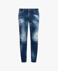 DSQUARED2 - Quần jeans nam phom ôm rách vải Blue Ripped Skater