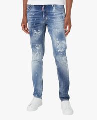 DSQUARED2 - Quần jeans nam phom ôm wash bạc thời trang Cool Guy