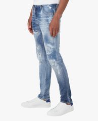 DSQUARED2 - Quần jeans nam phom ôm wash bạc thời trang Cool Guy