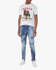 DSQUARED2 - Quần jeans nam phom ôm wash bạc thời trang Cool Guy