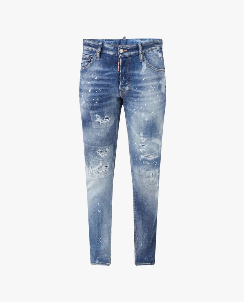 DSQUARED2 - Quần jeans nam phom ôm wash bạc thời trang Cool Guy