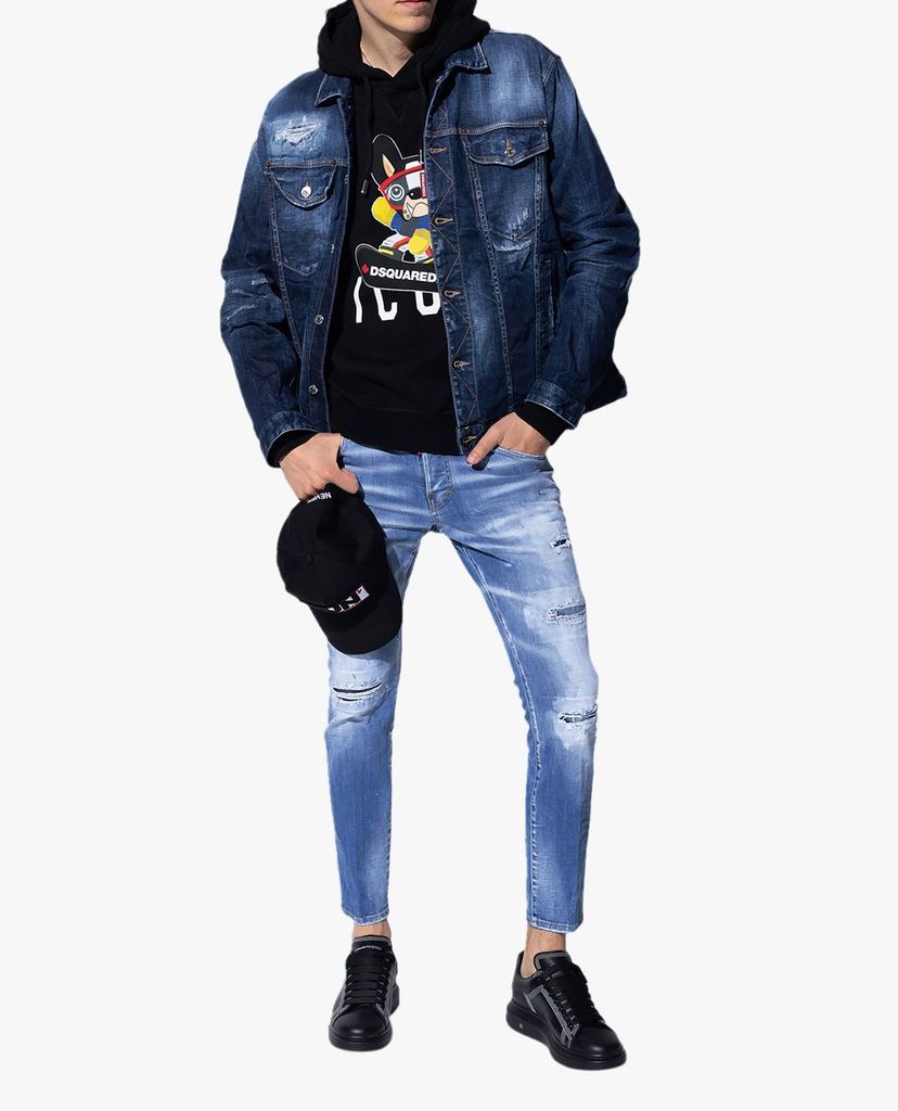 DSQUARED2 - Quần jeans nam phom skinny rách vải thời trang