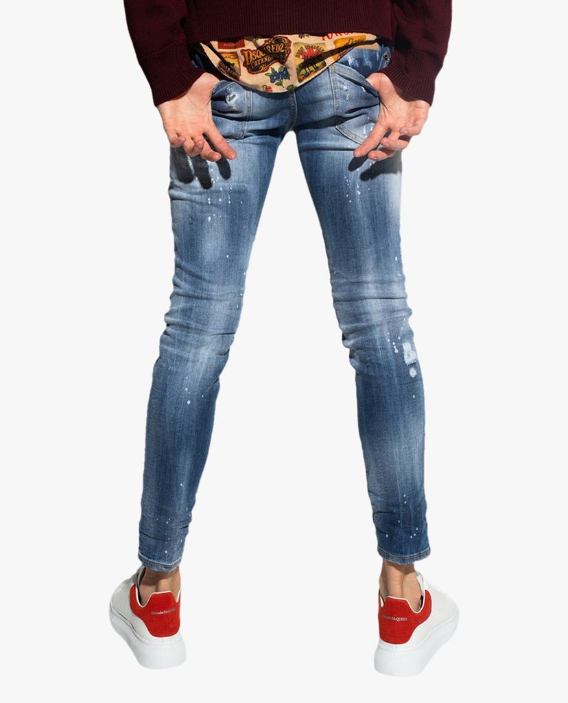 DSQUARED2 - Quần jeans nam skinny rách vải thời trang