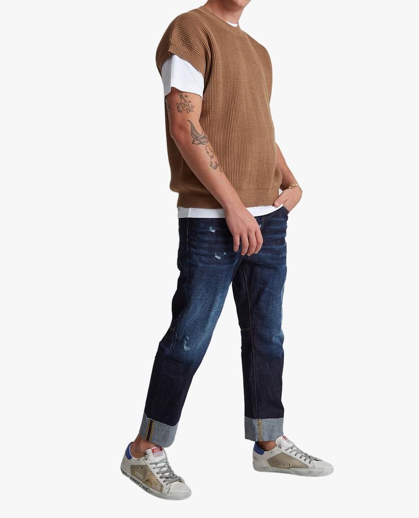 DSQUARED2 - Quần jeans nam xoắn gấu thời trang Turn Up Cuffs Cropped