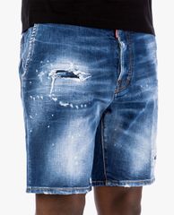 DSQUARED2 - Quần shorts jeans nam wash bạc thời trang