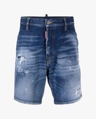 DSQUARED2 - Quần shorts jeans nam wash bạc thời trang