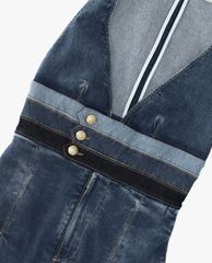 DSQUARED2 - Đầm midi denim xếp li cá tính