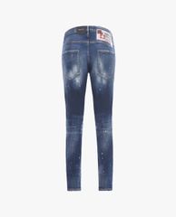 DSQUARED2 - Quần jeans nữ phom ôm wash bạc bui bặm