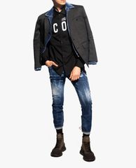 DSQUARED2 - Quần jeans nam phom ôm wash bạc Icon
