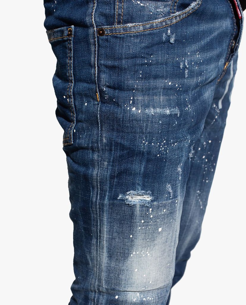 DSQUARED2 - Quần jeans nam phom ôm wash bạc Icon