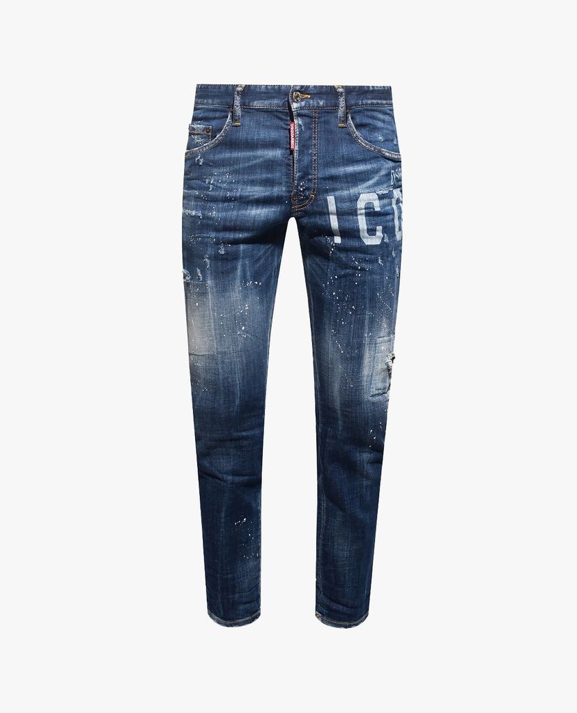 DSQUARED2 - Quần jeans nam phom ôm wash bạc Icon