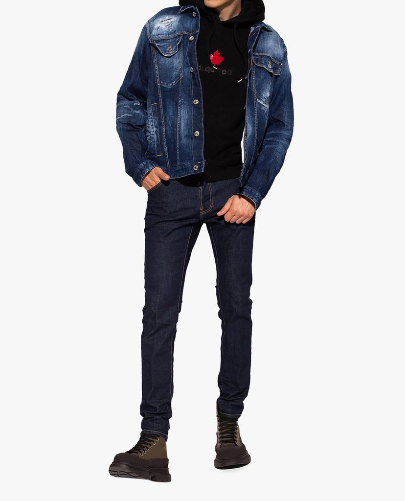 DSQUARED2 - Quần jeans nam phom ôm Icon Dark Wash