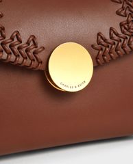 CHARLES & KEITH - Túi xách tay nữ hình thang Woven Top