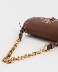 CHARLES & KEITH - Túi xách nữ nắp gập chữ nhật Turn Lock Chain
