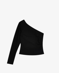 TOPSHOP - Áo kiểu nữ lệch vai Black One Shoulder Stretch