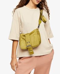 TOPSHOP - Túi đeo chéo nữ hình chữ nhật Olive Buckle Nylon