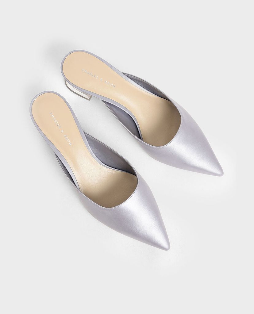 CHARLES & KEITH - Giày cao gót mũi nhọn Lucite Chrome
