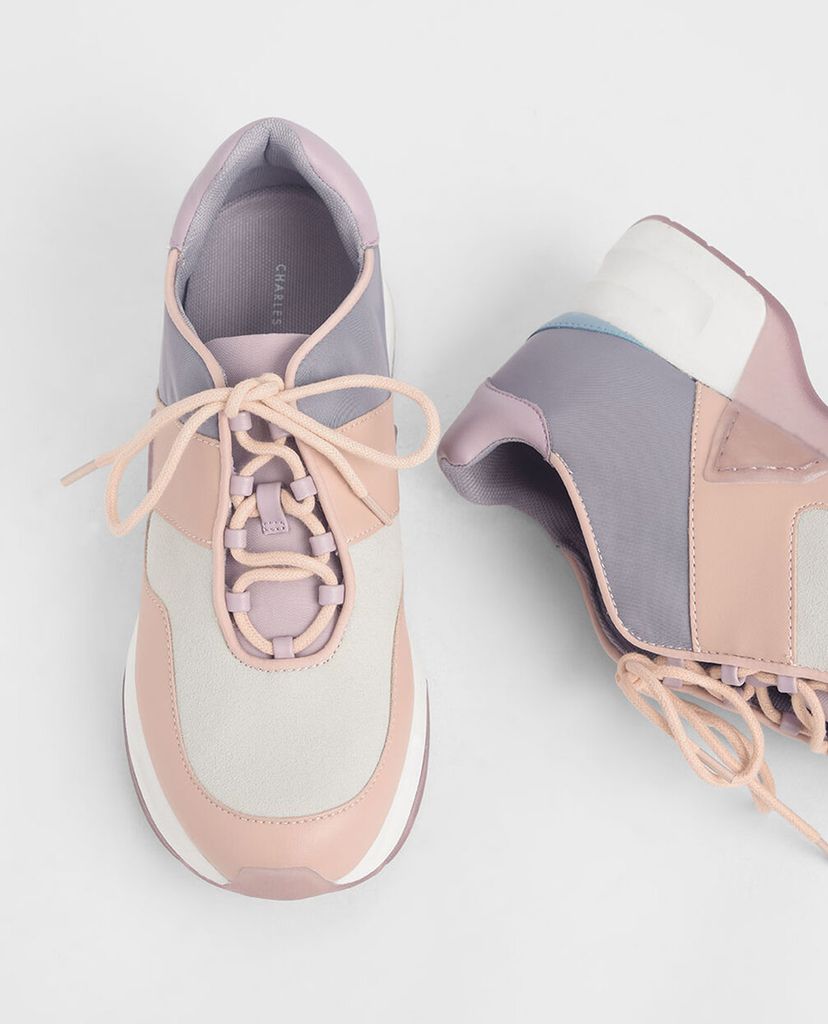 CHARLES & KEITH - Giày thể thao nữ cột dây Textured Lace Up
