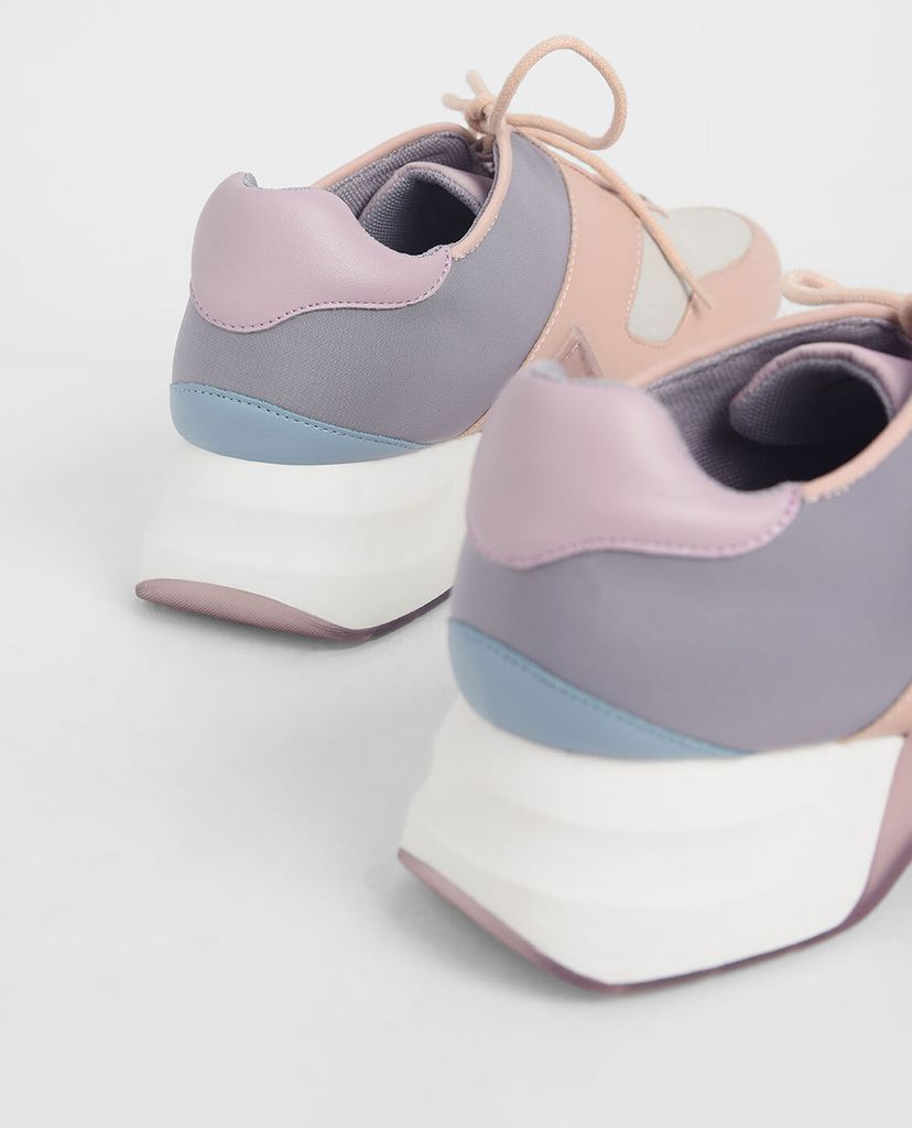 CHARLES & KEITH - Giày thể thao nữ cột dây Textured Lace Up