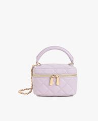 CHARLES & KEITH - Túi xách tay bé gái Two Way Zip Metallic Quilted